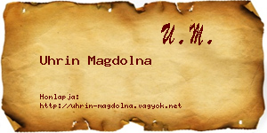 Uhrin Magdolna névjegykártya